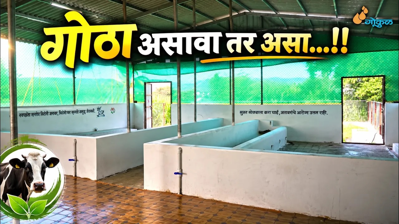 गोठा बांधावा तर असा...!! 